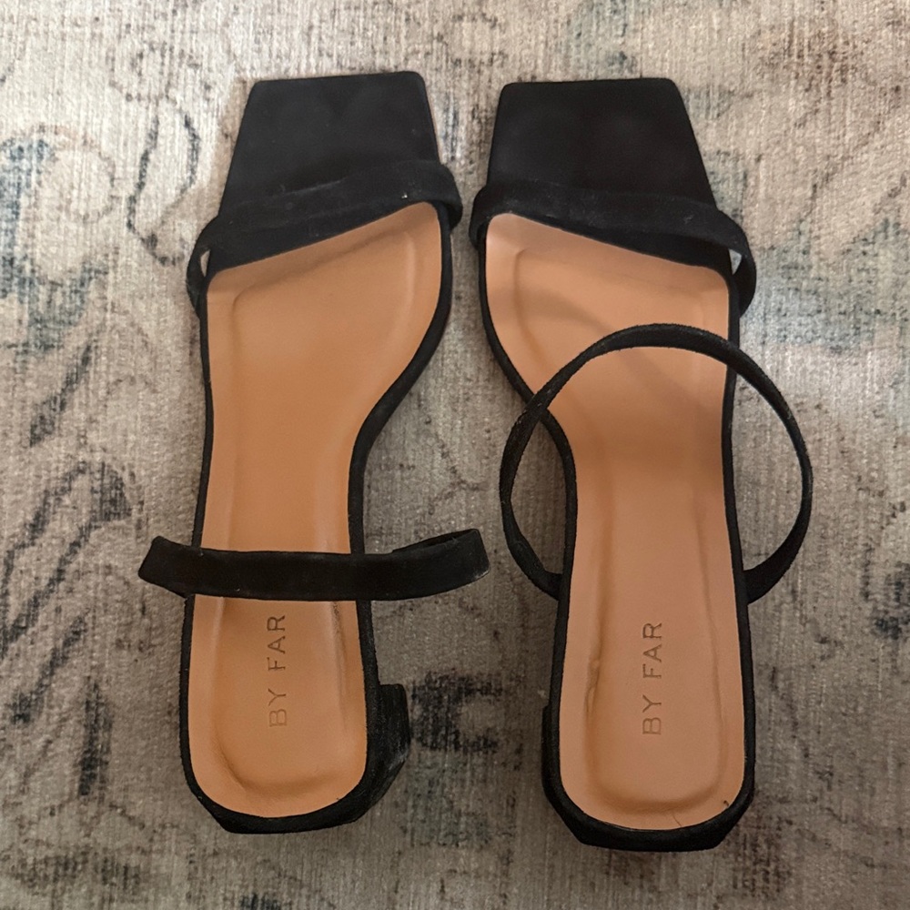 BY FAR Black Strappy Sandals